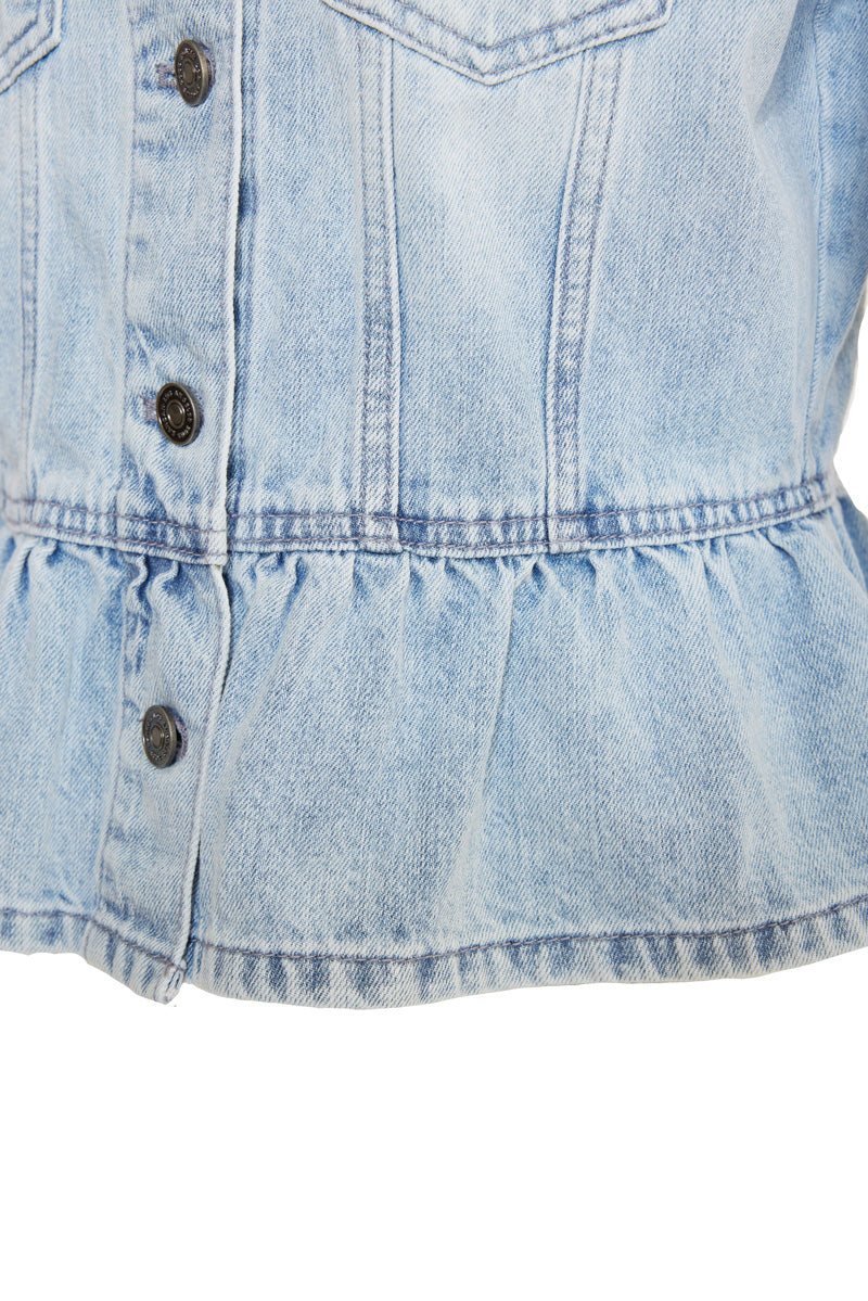 SR SEVENTY6 PEPLUM DENIM JACKET_LIGHT WASH