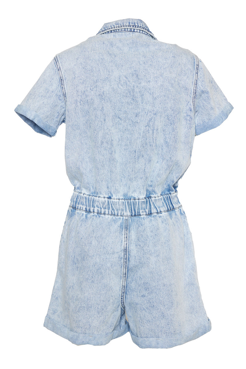 SR SEVENTY6 DENIM ROMPER_ACID WASH