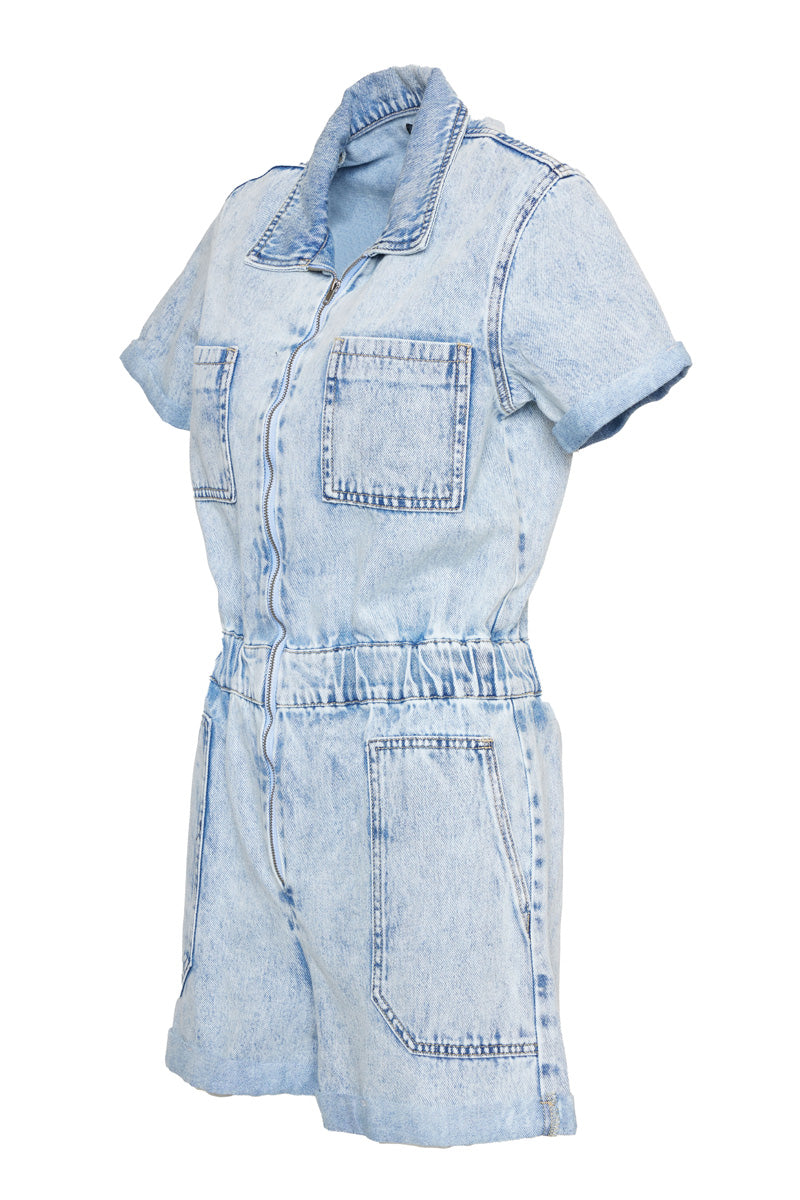 SR SEVENTY6 DENIM ROMPER_ACID WASH