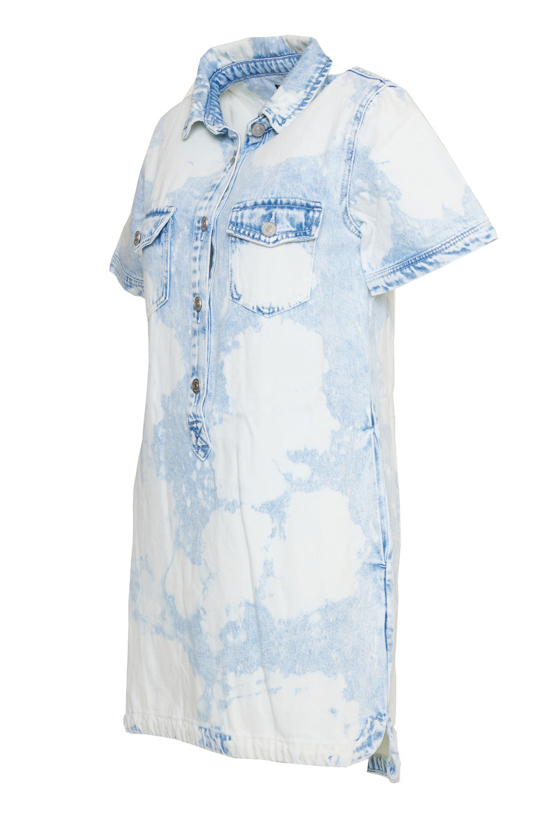 SR SEVENTY6 DENIM DRESS_ACID WASH