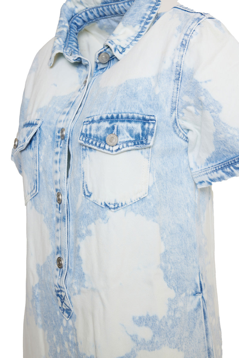 SR SEVENTY6 DENIM DRESS_ACID WASH